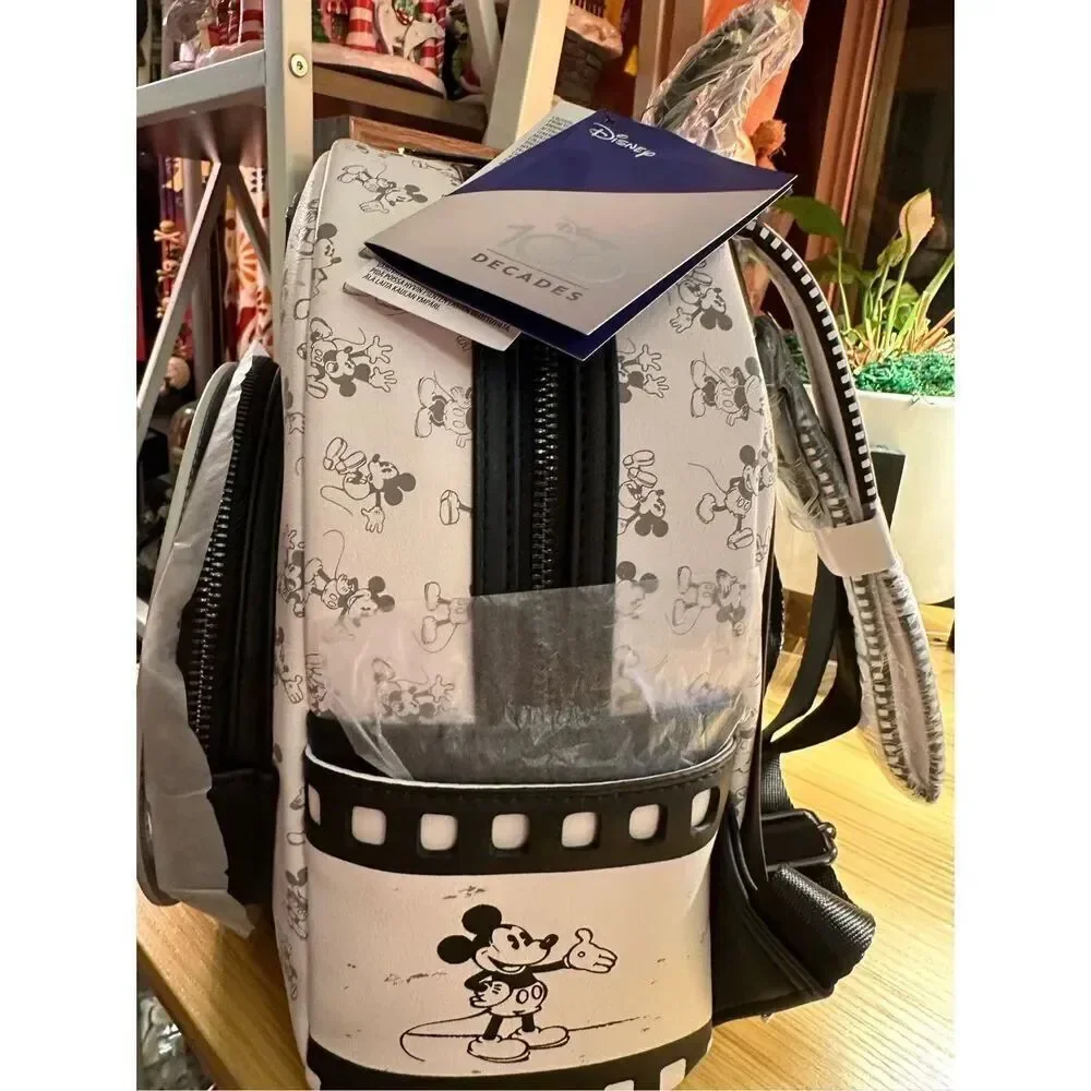 Disney Mickey Mouse Steamboat Willie Loungefly Mini Backpack + Wallet Disney100